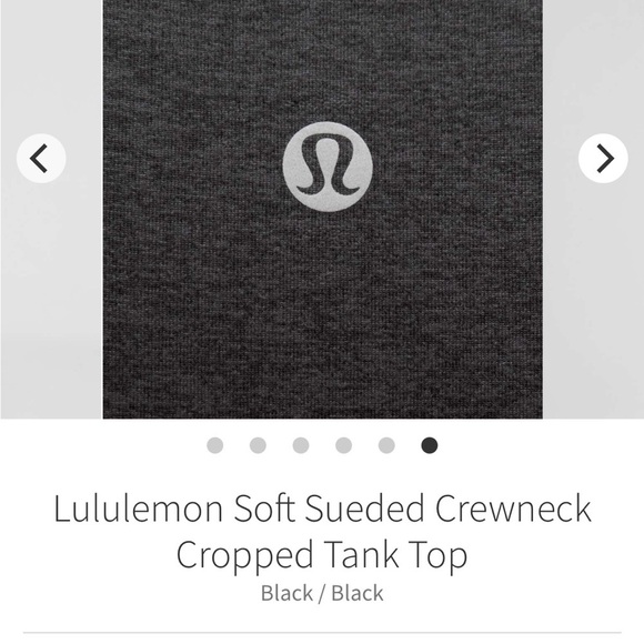lululemon athletica Black Sueded Crewneck Cropped Tank Top - Picture 5 of 7